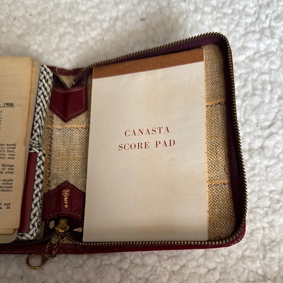 1950’s Vintage Canasta Card Set with Leather Case - Picture 2 of 5
